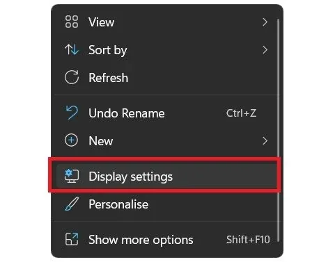 Adjust the Windows Display Settings