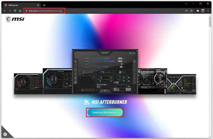 Download the MSI Afterburner Installer