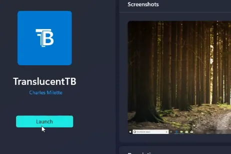 Transparent Windows 11 Taskbar