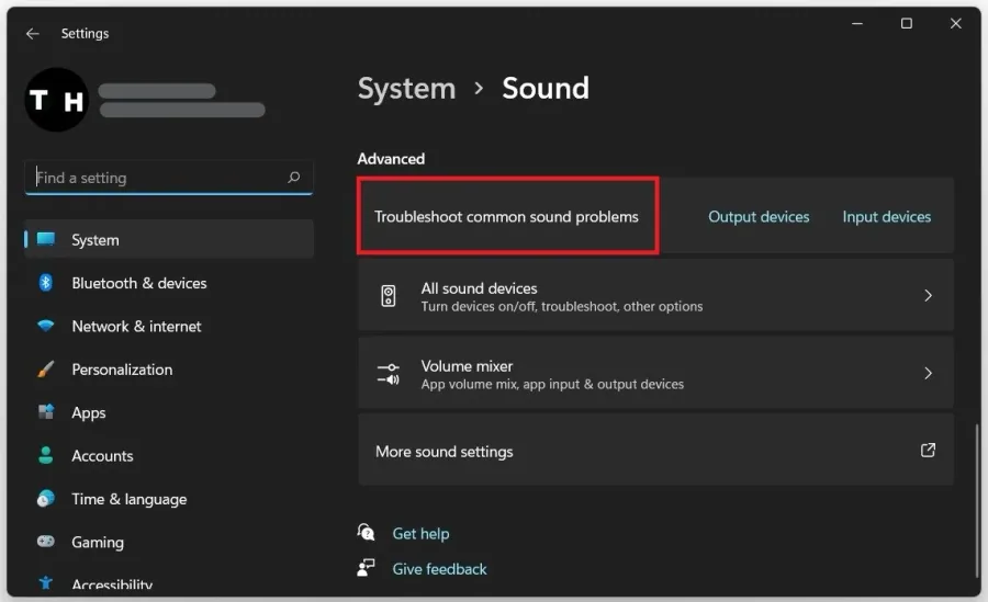 Windows Sound Settings > Troubleshoot Common Sound Problems