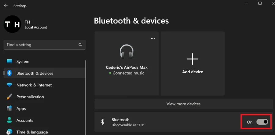 enable bluetooth
