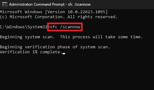 scan for corrupted windows files
