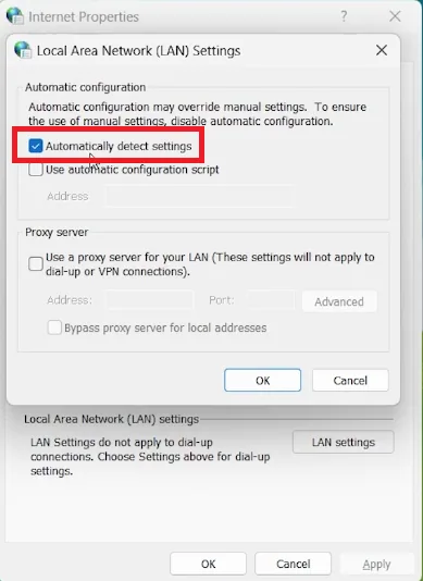windows internet properties