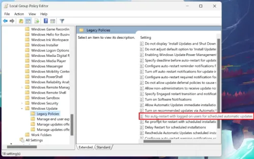 local group policy editor