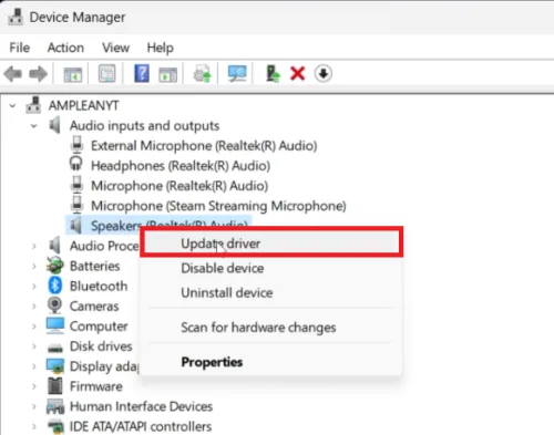 update audio driver