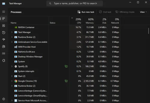 check task manager