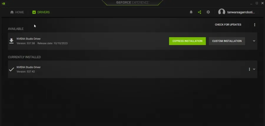 update GPU driver