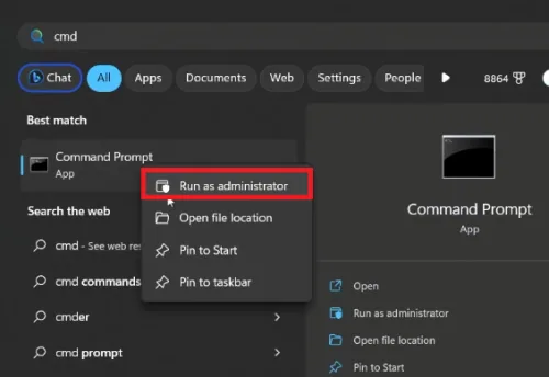 run command prompt as admin