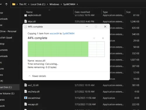 paste the file