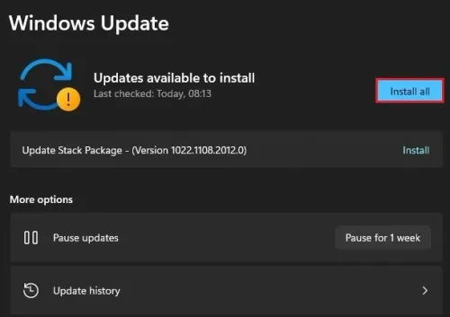 System Settings > Windows Update