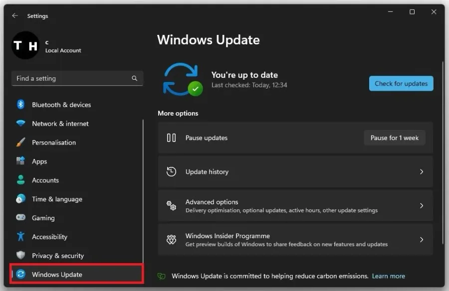 Windows Settings > Windows Update