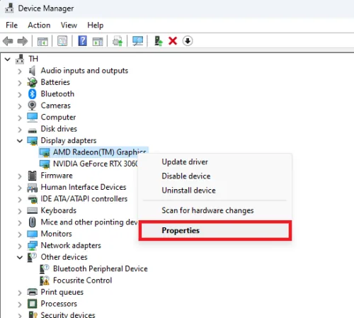 device manager display adapter