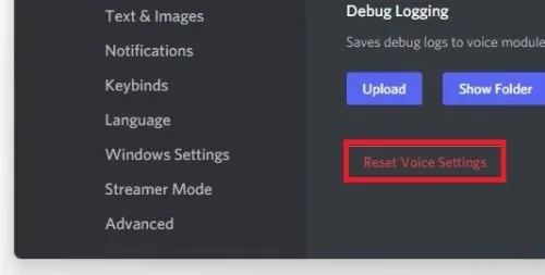 Discord User Settings > Reset Voice Settings