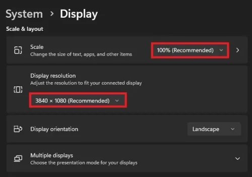 Windows Settings > System > Display