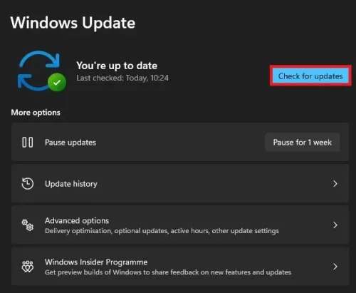 Windows Settings > Windows Update