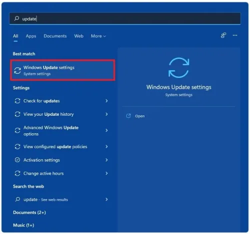 Windows Update Settings
