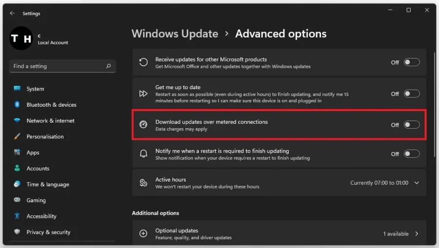 Windows Update Advanced Options > Disable All Options