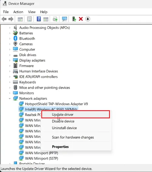 update wifi driver