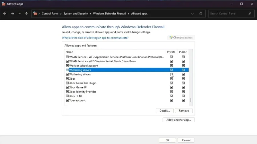 allow app through firewall