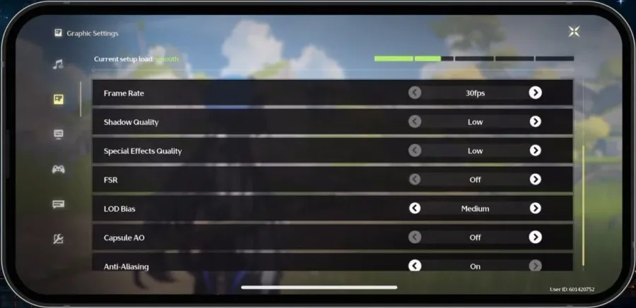 graphics settings