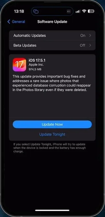 software update