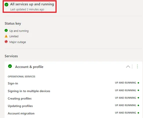 xbox Live server status