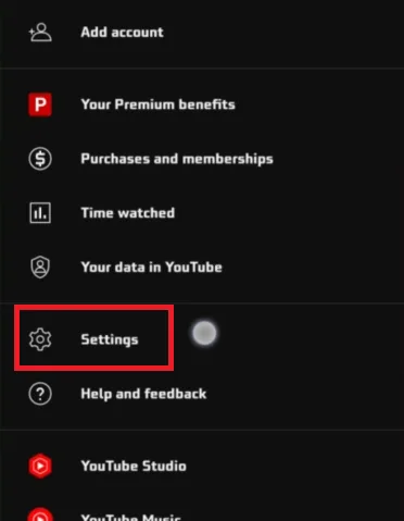 youtube mobile settings