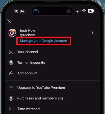 manage google account