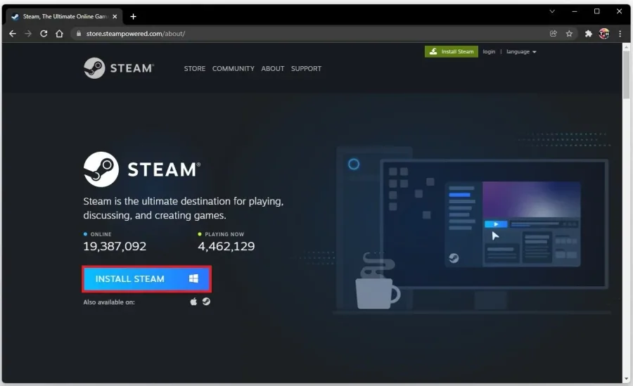 Download the Steam Installer