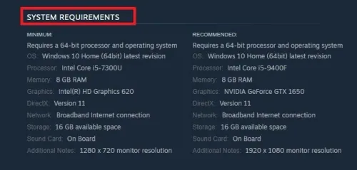 Steam > Master Duel > System Requirements