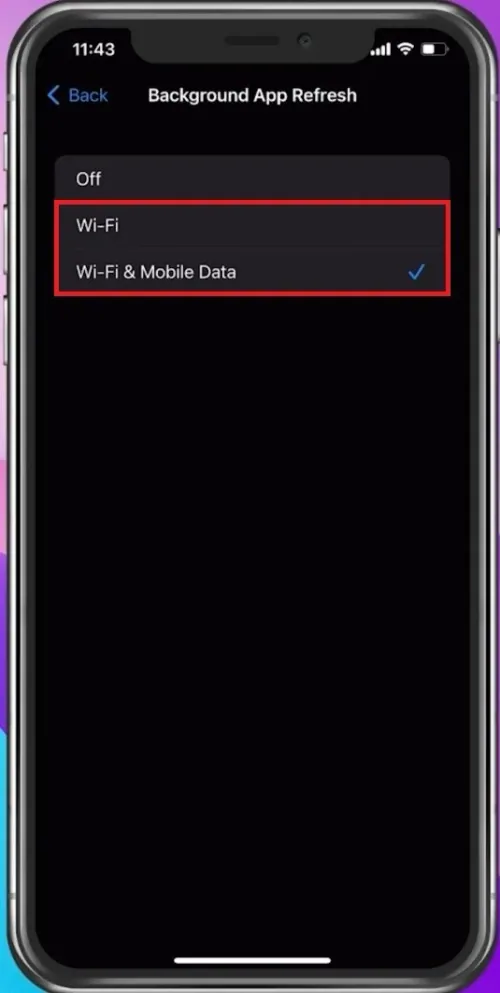 iPhone Settings > General > Background App Refresh