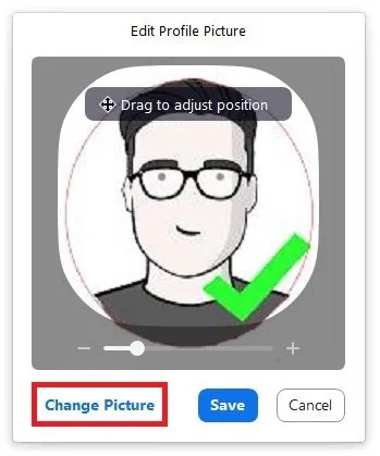 Profile Settings > Change Picture