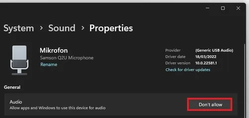 Disable other mic’s in your Windows sound settings