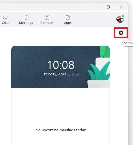 Zoom > Settings